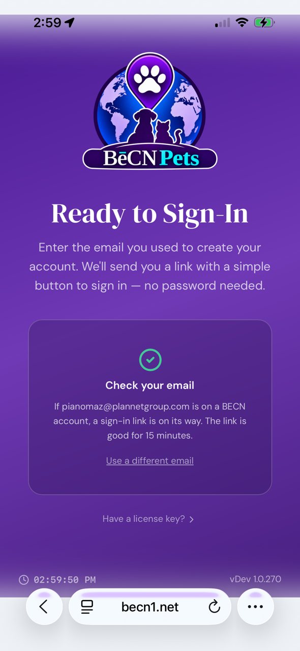 Check your email.
