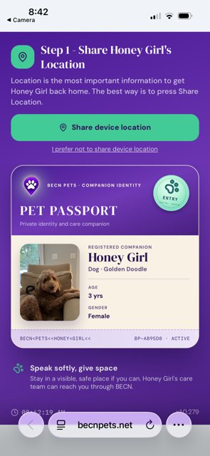 Tap Share device location so the family can see where you are.